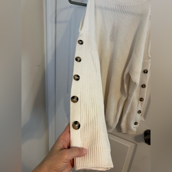 {GUESS} Cold Shoulder Sweater NWT - Picture 3 of 7